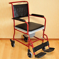 Кресло-каталка Мега-Оптим для инвалидов с санитарным оснащением LK8002.